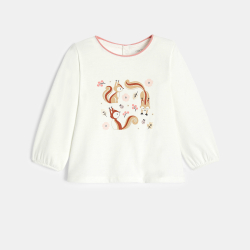 تي شيرت بطباعة حيوانات لونه...